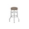 Emma and Oliver Retro Backless Double Ring Chrome Restaurant Dining Barstool